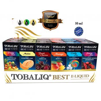 12x Tobaliq Premium E-Liquid Ver. Sorten  3 6 12  mg Nikotin